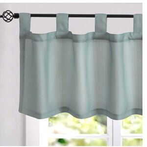 Lazzzy Kitchen Valance Panel with Tabs 16L x 59 W Color Mint
